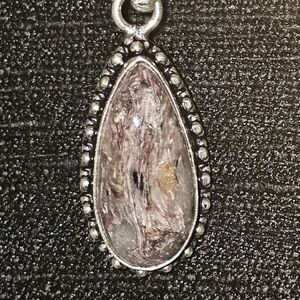 Beautiful Charoite Pendant Encased in Sterling Silver!!